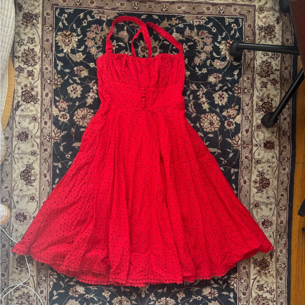 Chic Red Lace Dress